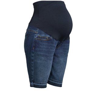 Time and Tru Maternity Denim BERMUDA Shorts Size Sm M Lar XL over belly NWT